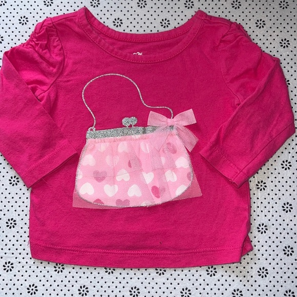 🛍 PRETTY LITTLE GIRLS LONG SLEEVED TOP size 6-9 MONTHS 🛍 - Picture 1 of 4